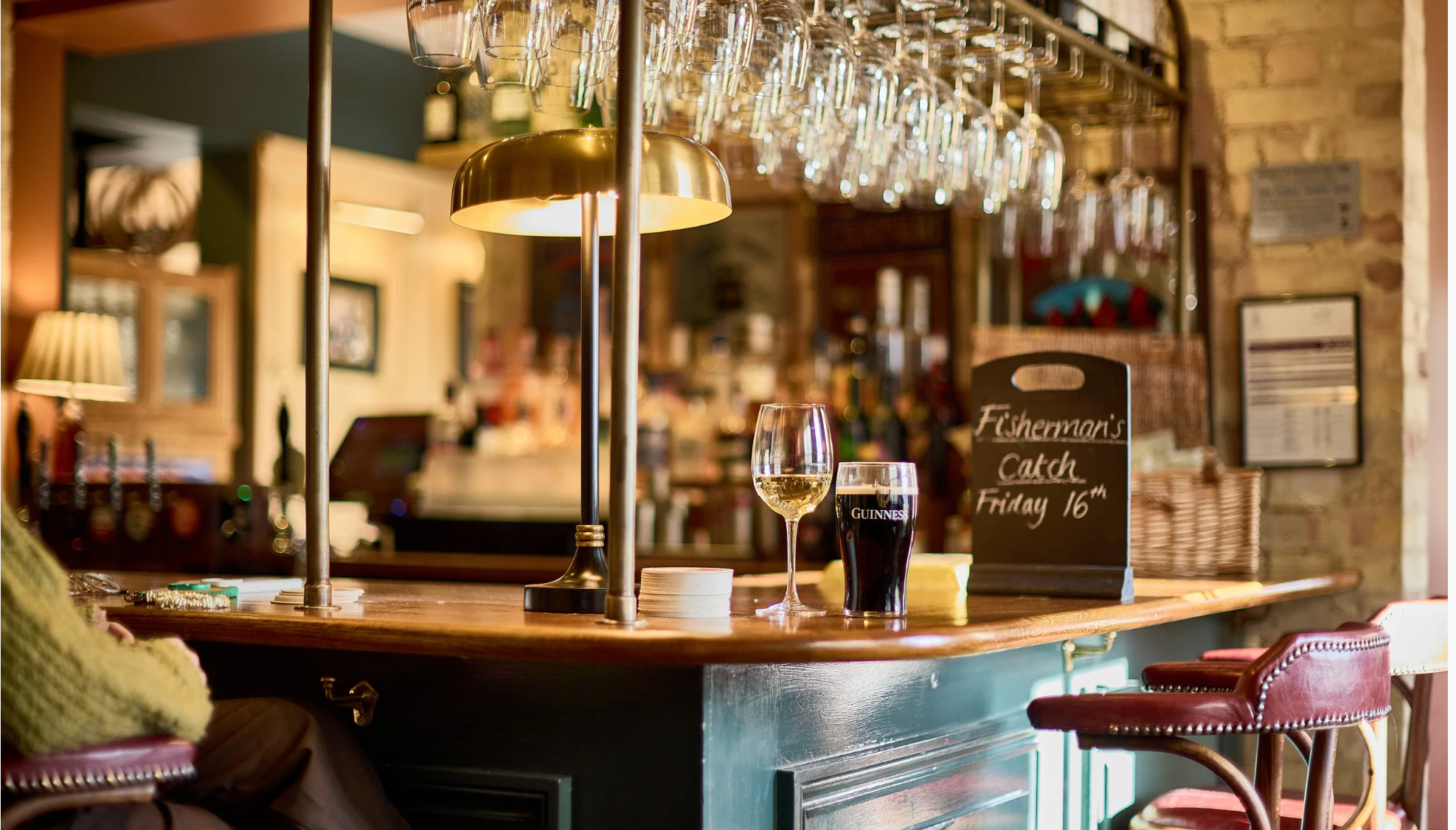 The bar at The Packhorse Inn